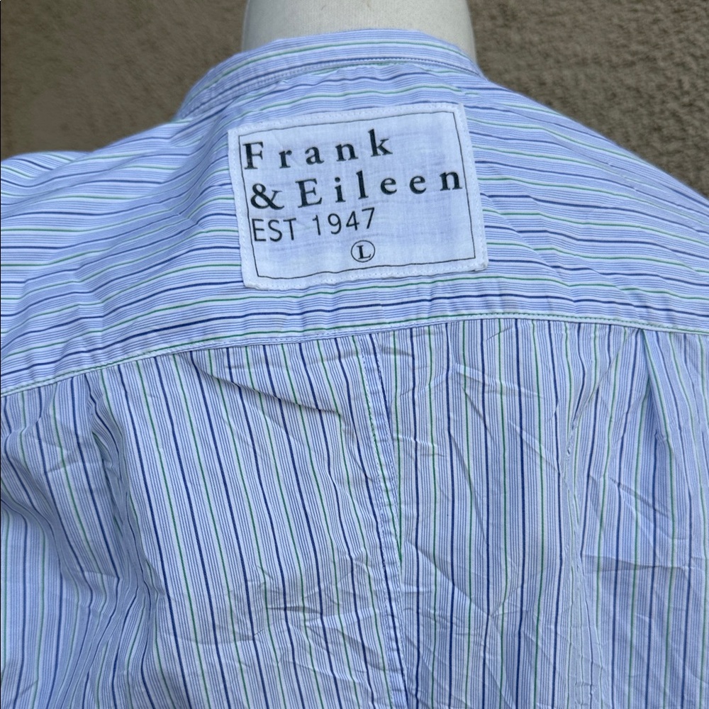 Frank & Eileen Light Blue Striped Shirt - Picture 9 of 9